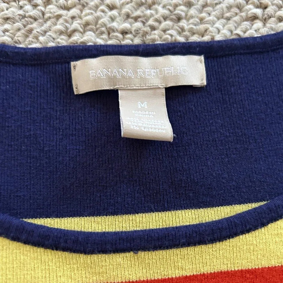 Banana Republic Striped Sweater, Y2K Preppy Style, Classic Pullover - Picture 2 of 4